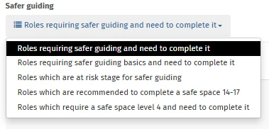 Safer guiding menu options